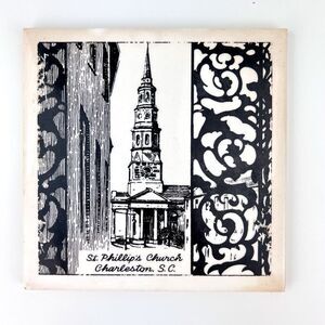 Vintage Ceramic Hanging  Tile Soriano Saint Philip's Church Charleston SC